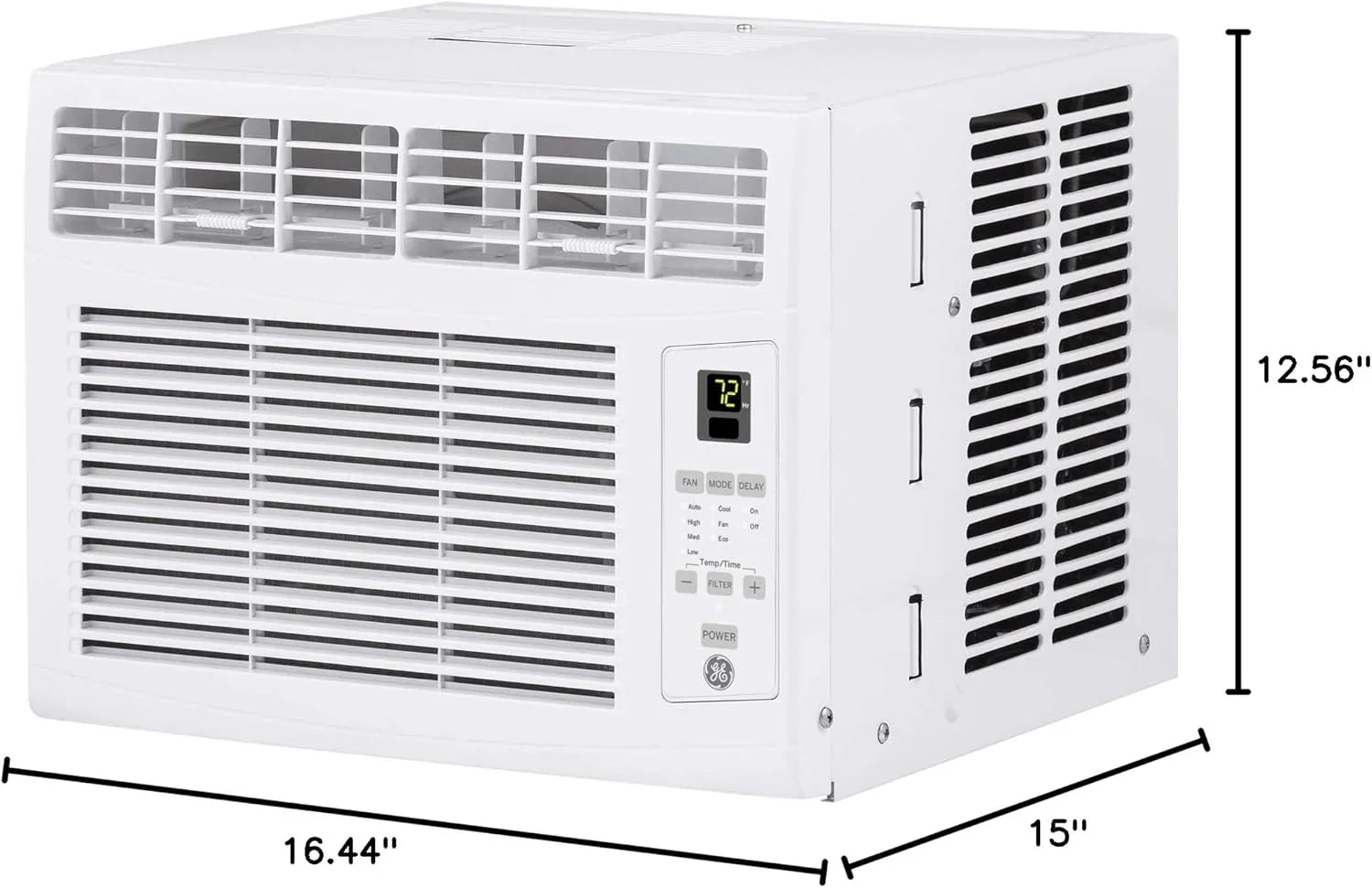 Climatiseur de fenêtre GE, 5 000 BTU pour petites pièces jusqu'à 150 pi² avec ventilateur réglable manuellement et réglages de refroidissement