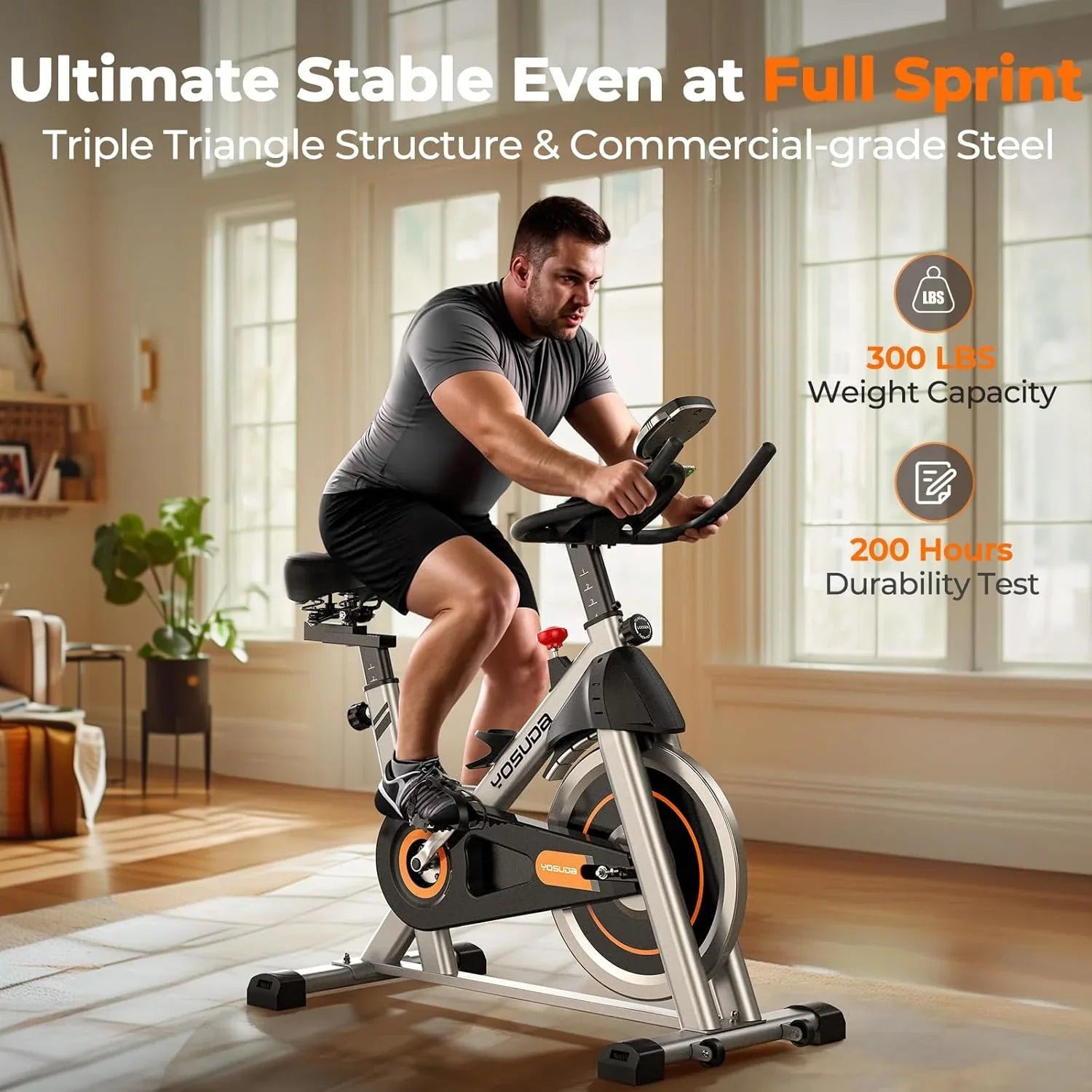 Vélo de fitness de marque Arita Tapis de course de fitness fixe à domicile Conception silencieuse, support pour tablette