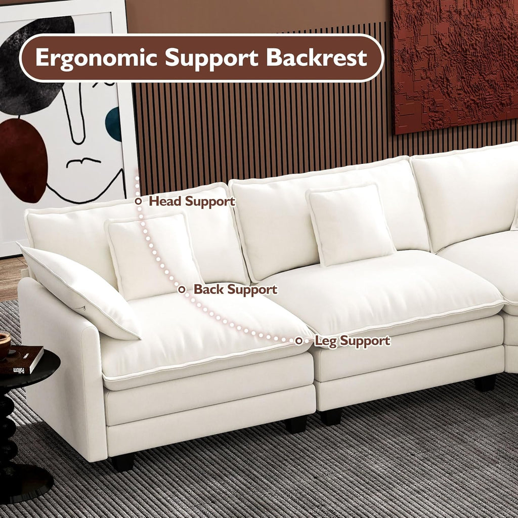 Canapé modulaire moderne en forme de U de 146 pouces d'ihanherry