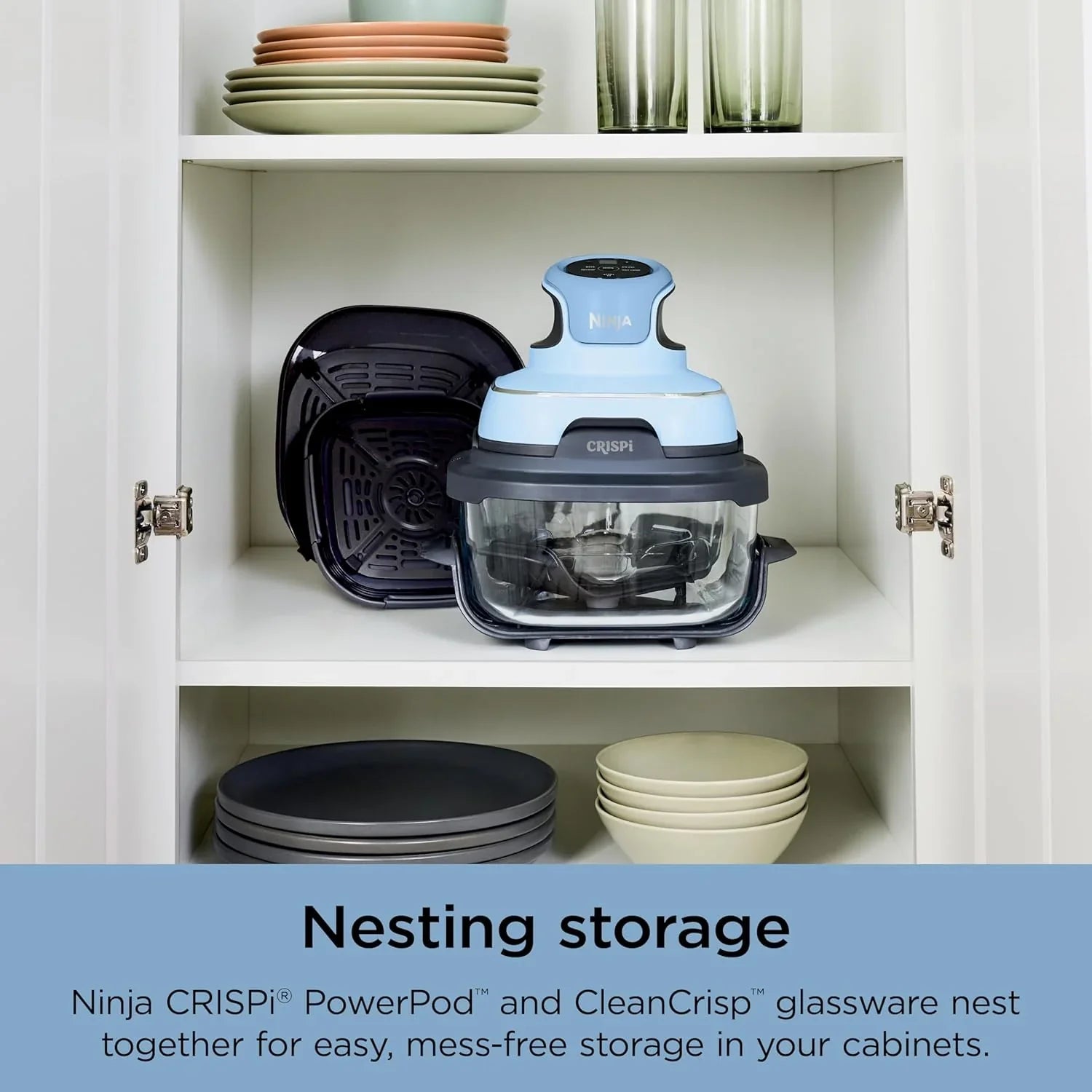 Ninja Crispi Friteuse à air portative en verre 4-en-1