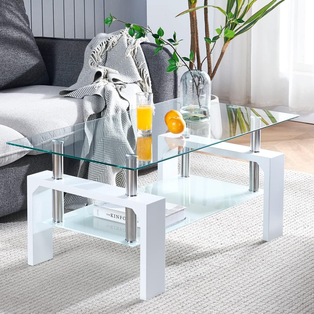 Table basse rectangulaire de salon, table basse d'appoint moderne