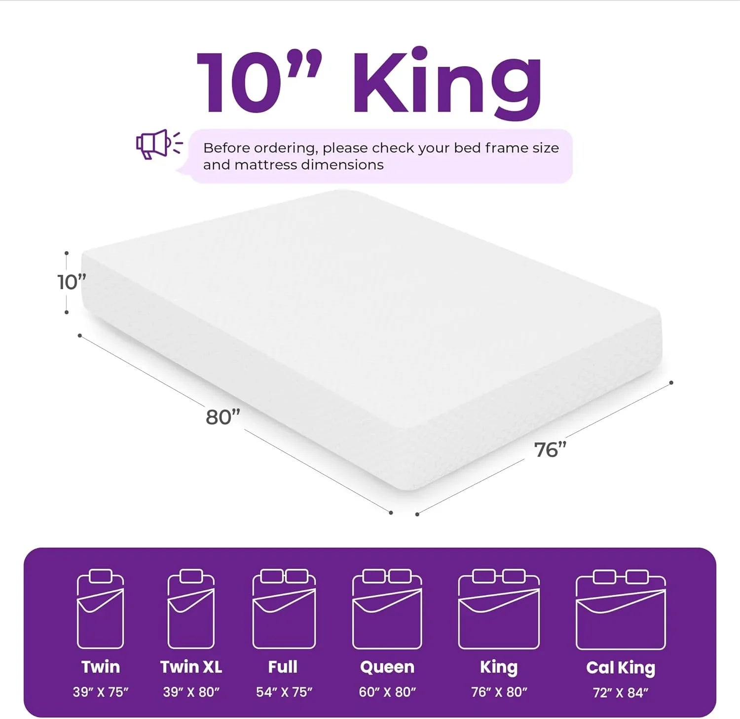 Matelas en mousse à mémoire de forme GAESTE de 8 pouces, entièrement rafraîchissant, matelas dans une boîte