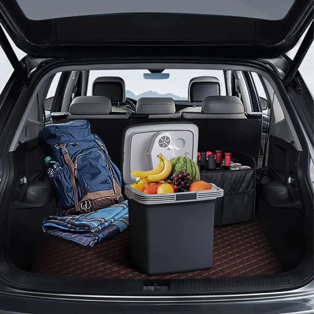 Glacière et chauffage électriques 28QT/26L, réfrigérateur de voiture portable (48℉~139℉), prise de glacière de voiture, glacière électrique de voiture AC/DC