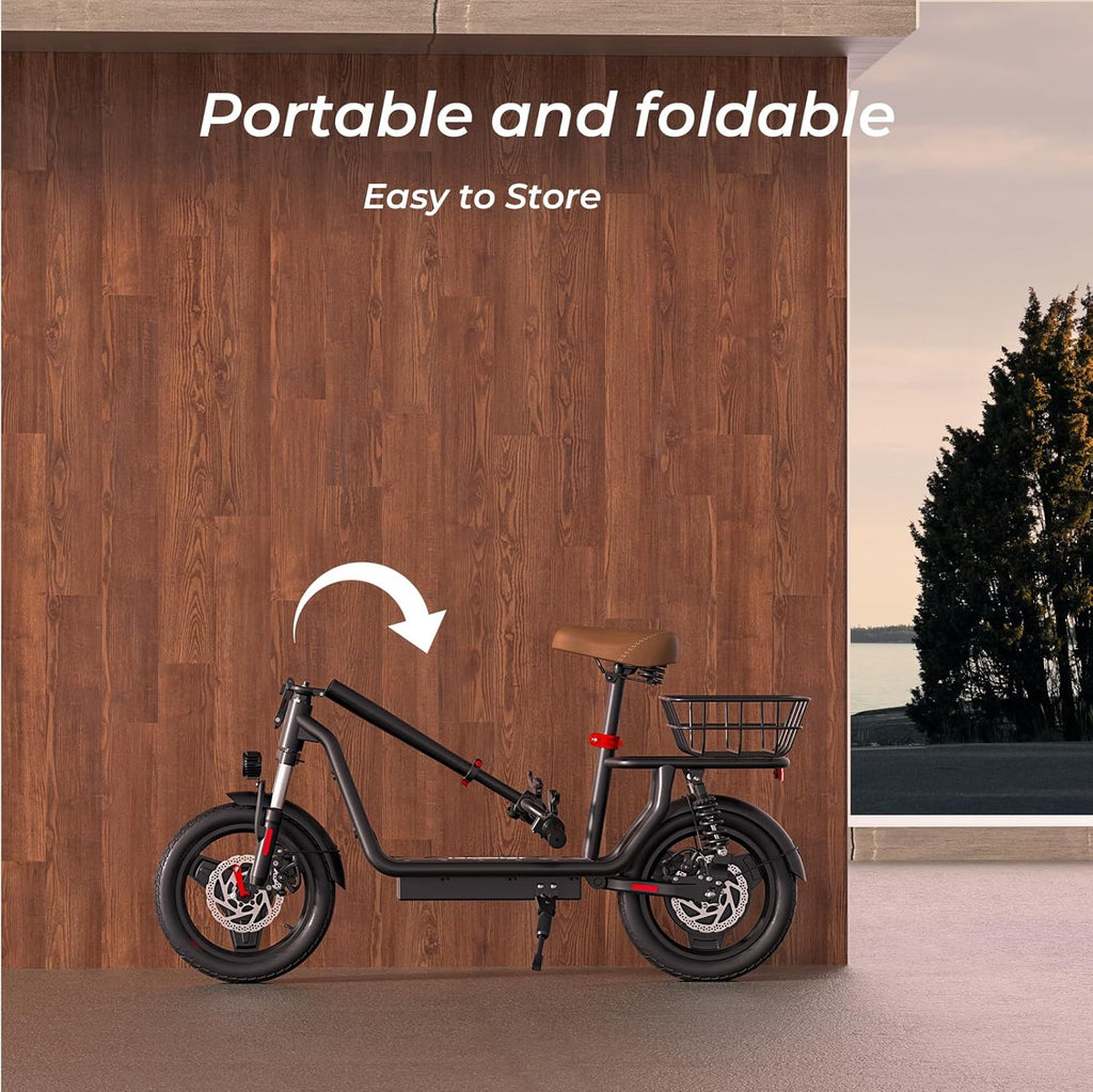 Trottinette électrique iScooter avec siège, autonomie de 60/34 km, vitesse de pointe de 45/39/25 km/h, double suspension avec panier