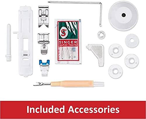 Machine à coudre robuste 4423 à grande vitesse (kit d'accessoires inclus) 97 points Boutonnière en une étape