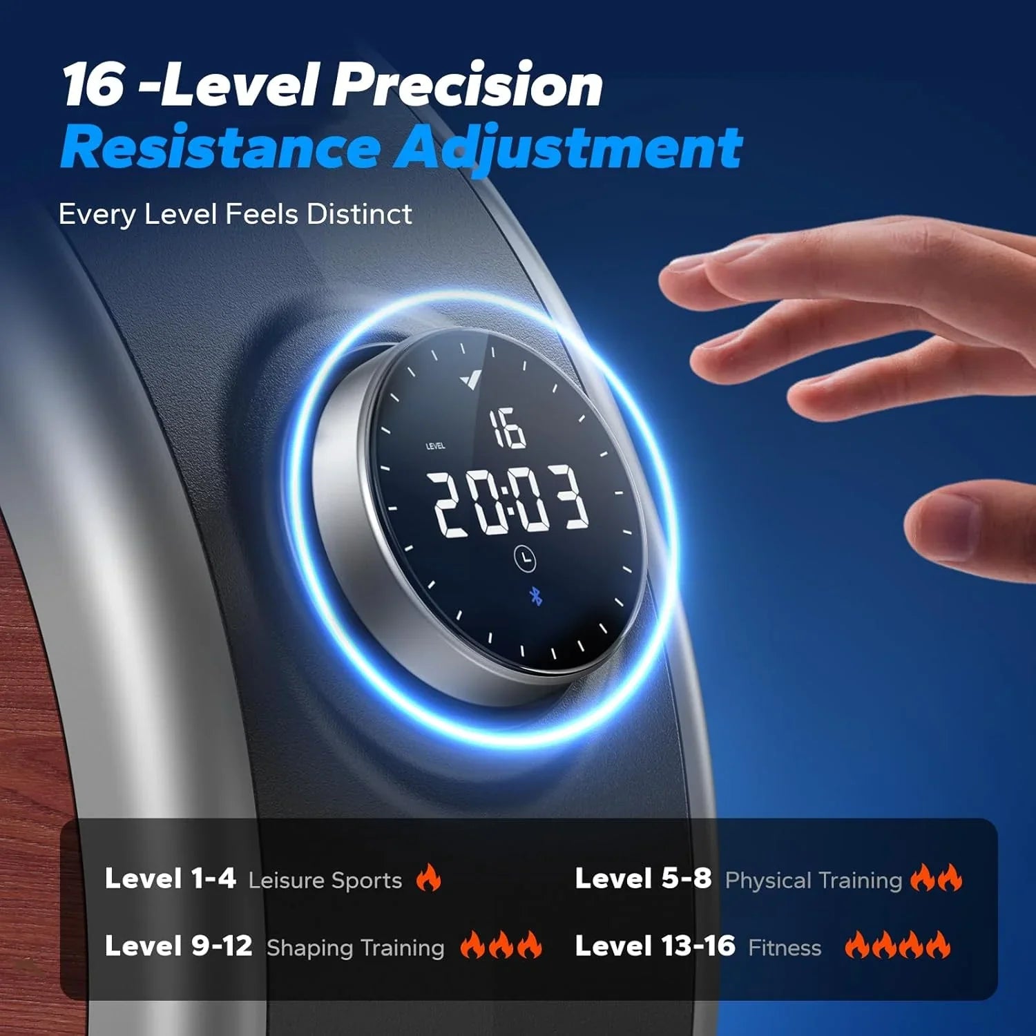 Rameur domestique Merachi à résistance silencieuse et double glissière