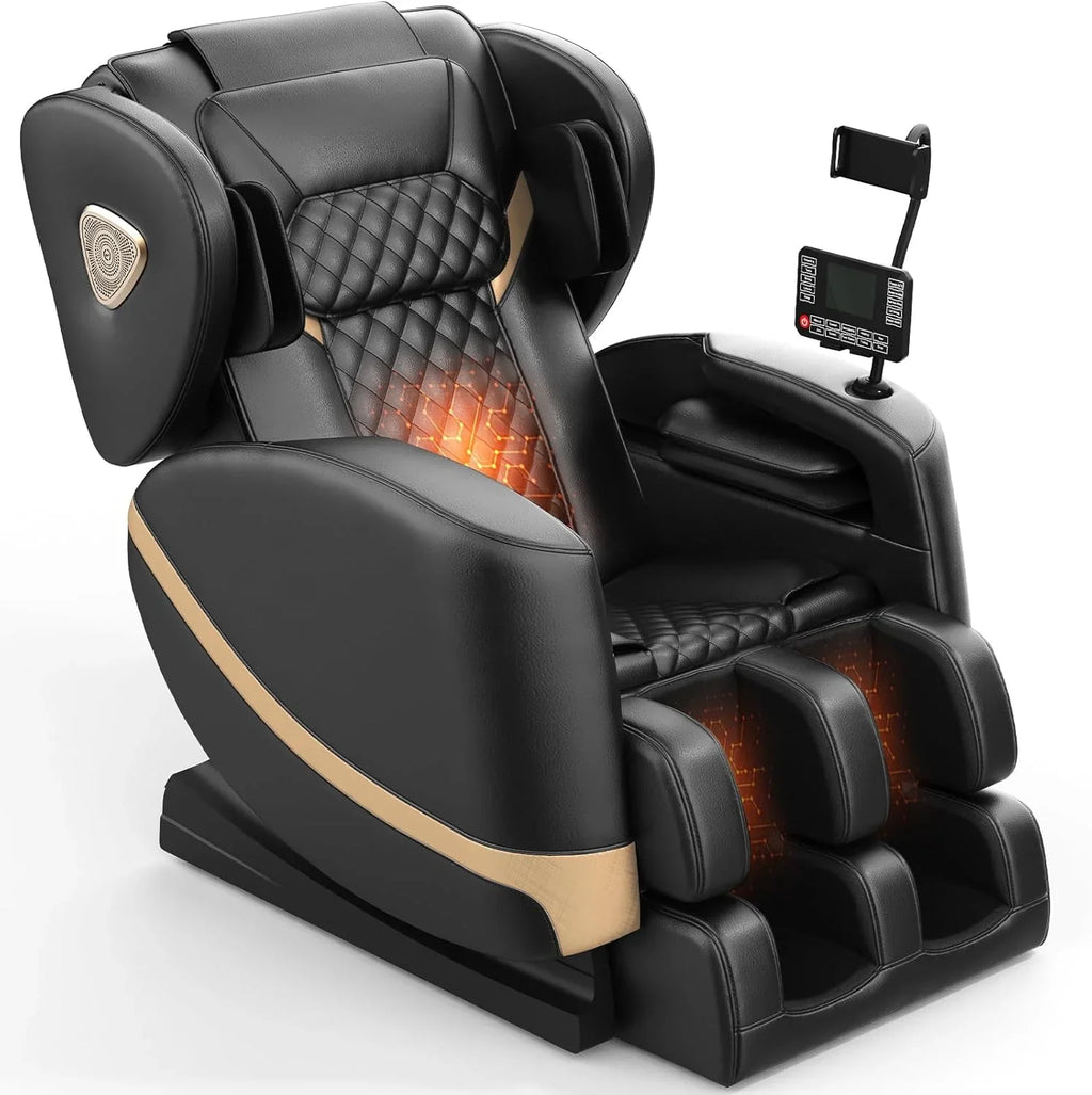Fauteuil de massage complet 2025, massage zéro gravité, avec 10 rouleaux fixes, chauffant, massage des pieds