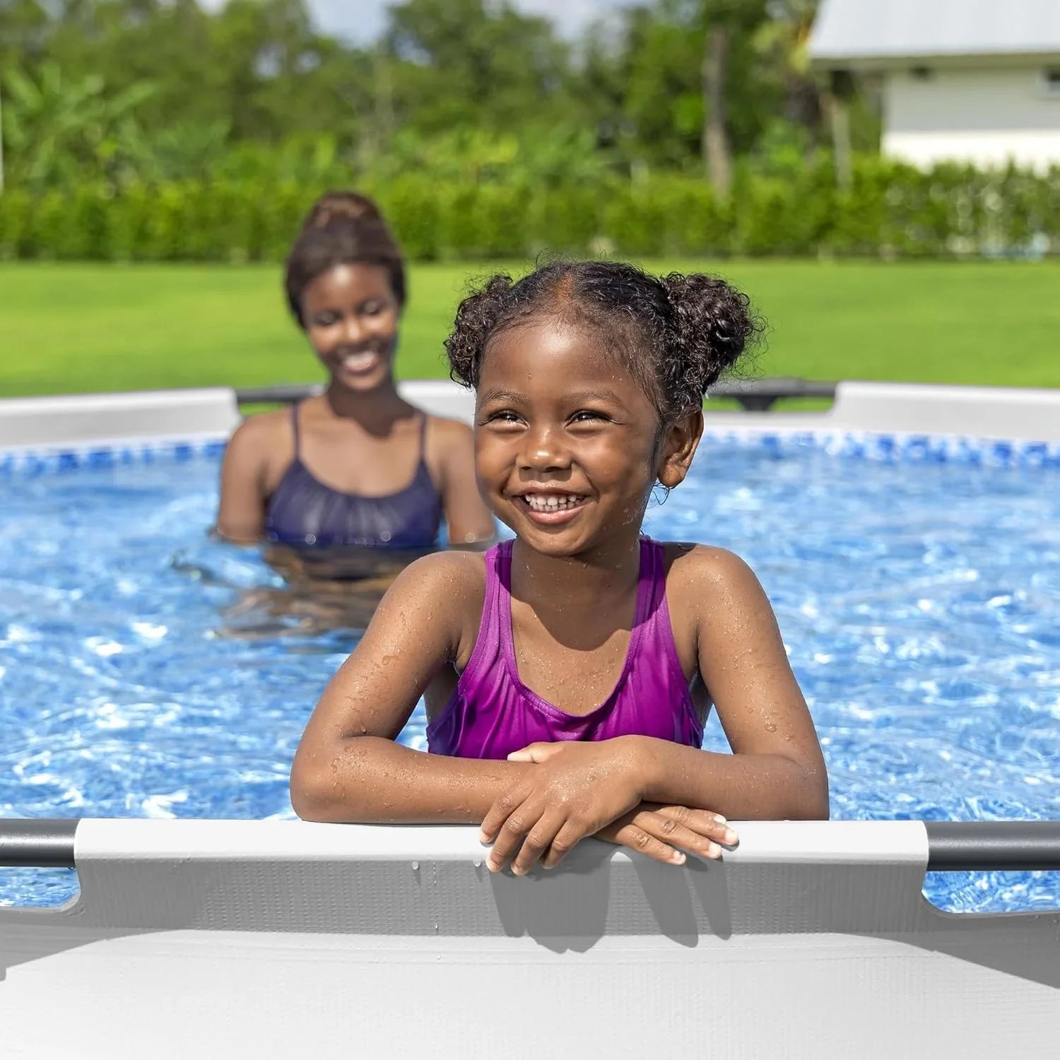 Kit de piscine hors sol extérieure à cadre métallique rond Steel Pro MAX 10' x 30'