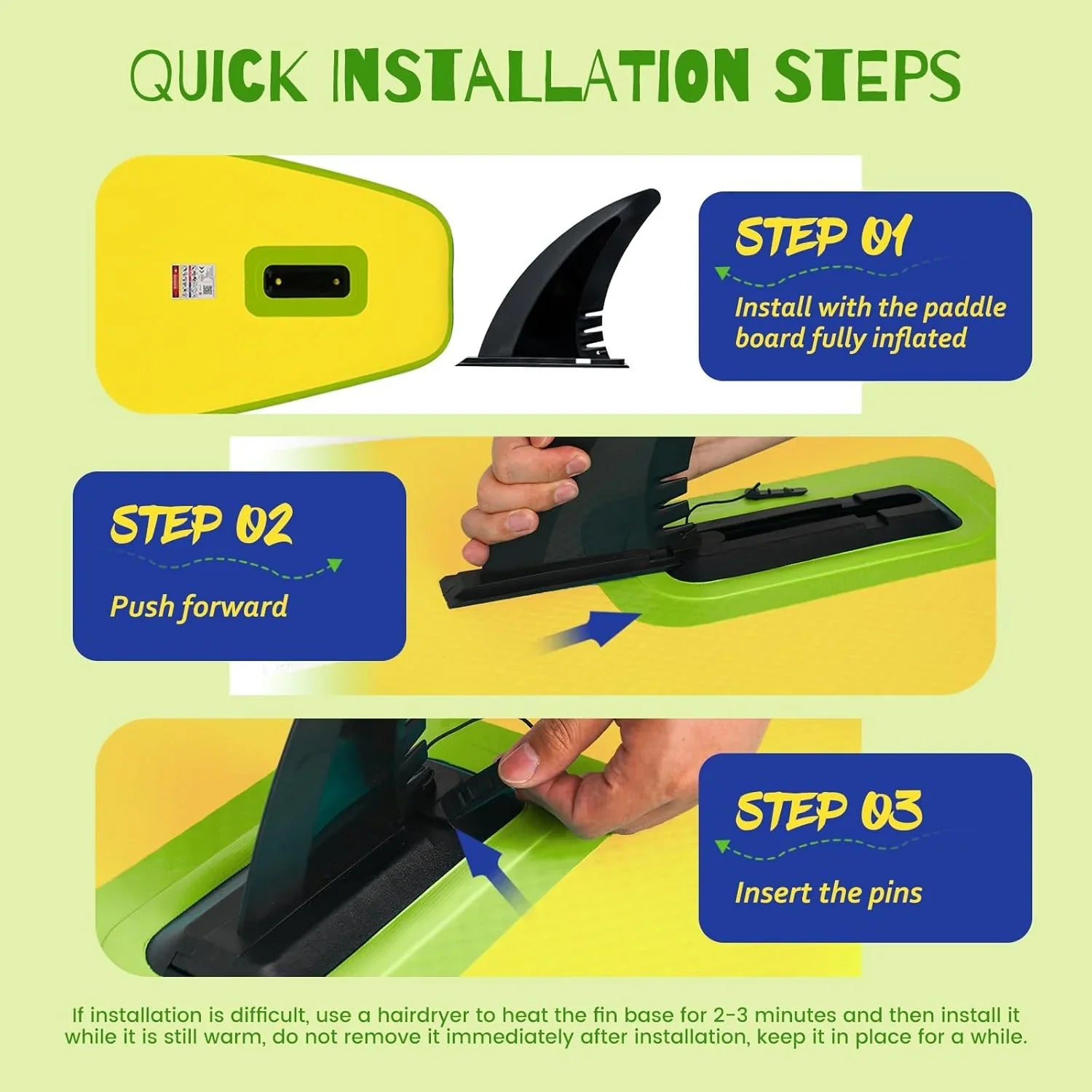 Planche de stand up paddle gonflable FunWater avec accessoires de pagaie SUP haut de gamme, pont EVA antidérapant, pagaie 11'/10'6'