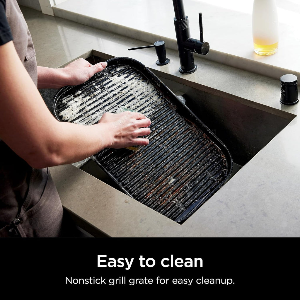 Ninja Woodfire Pro XL Barbecue et fumoir d'extérieur, thermomètre, gril principal 4 en 1