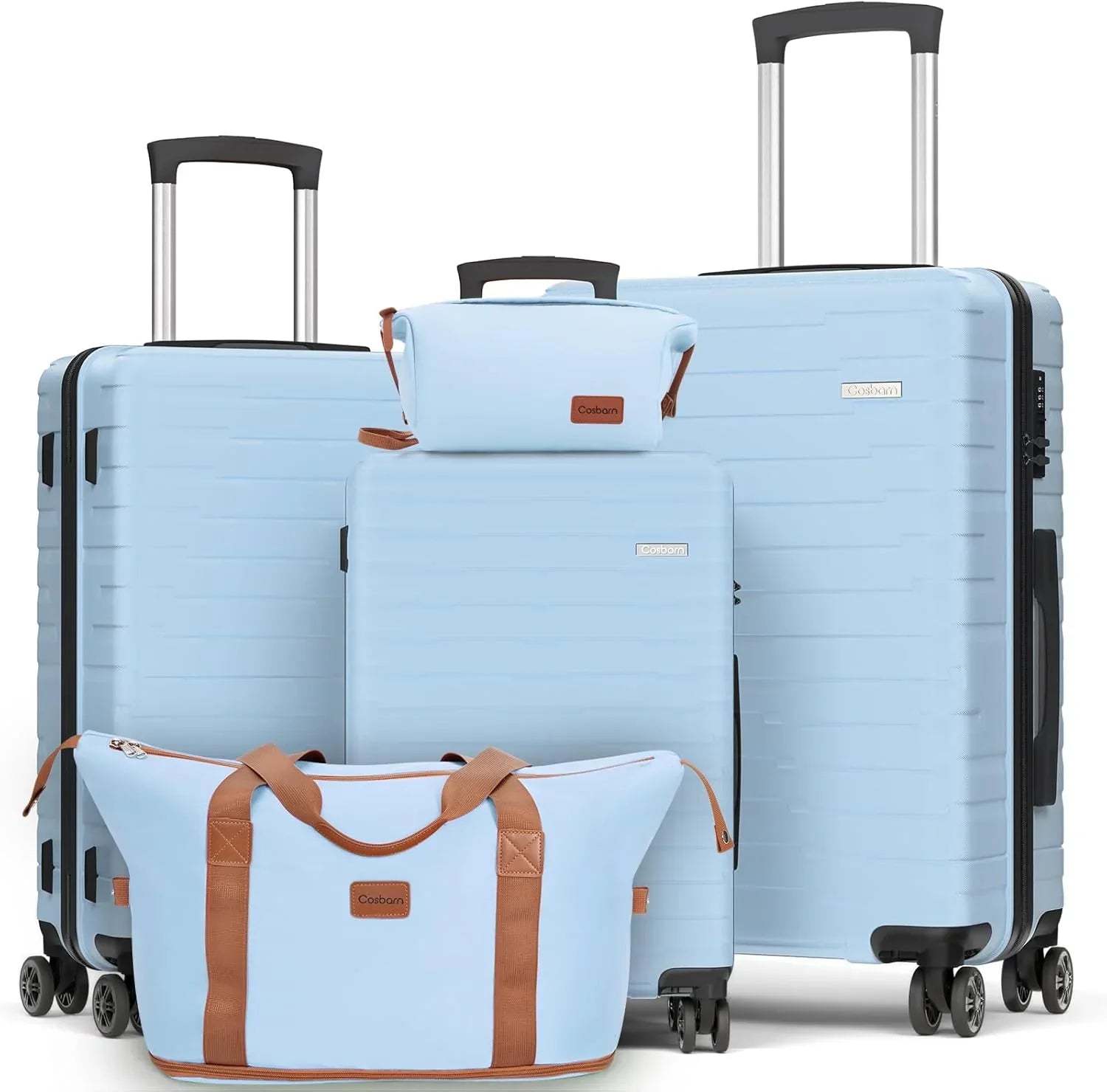 Ensemble de 5 bagages à roulettes, valise rigide en ABS avec roulettes pivotantes