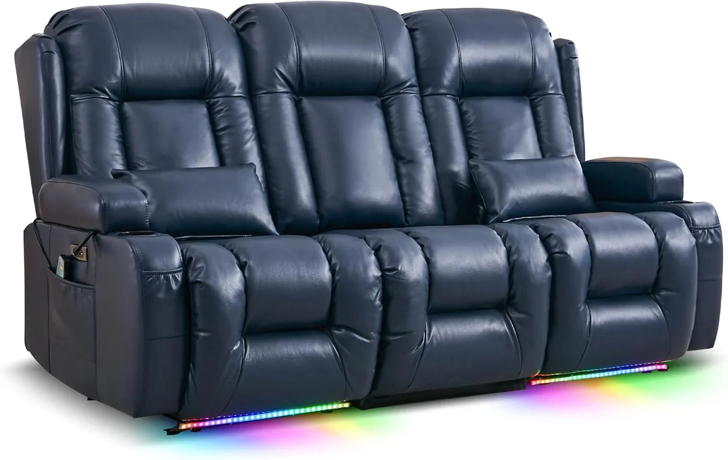 Canapé inclinable électrique TUNYI avec fonctions massage et chauffage, siège home cinéma avec console, canapé inclinable électrique pour camping-car