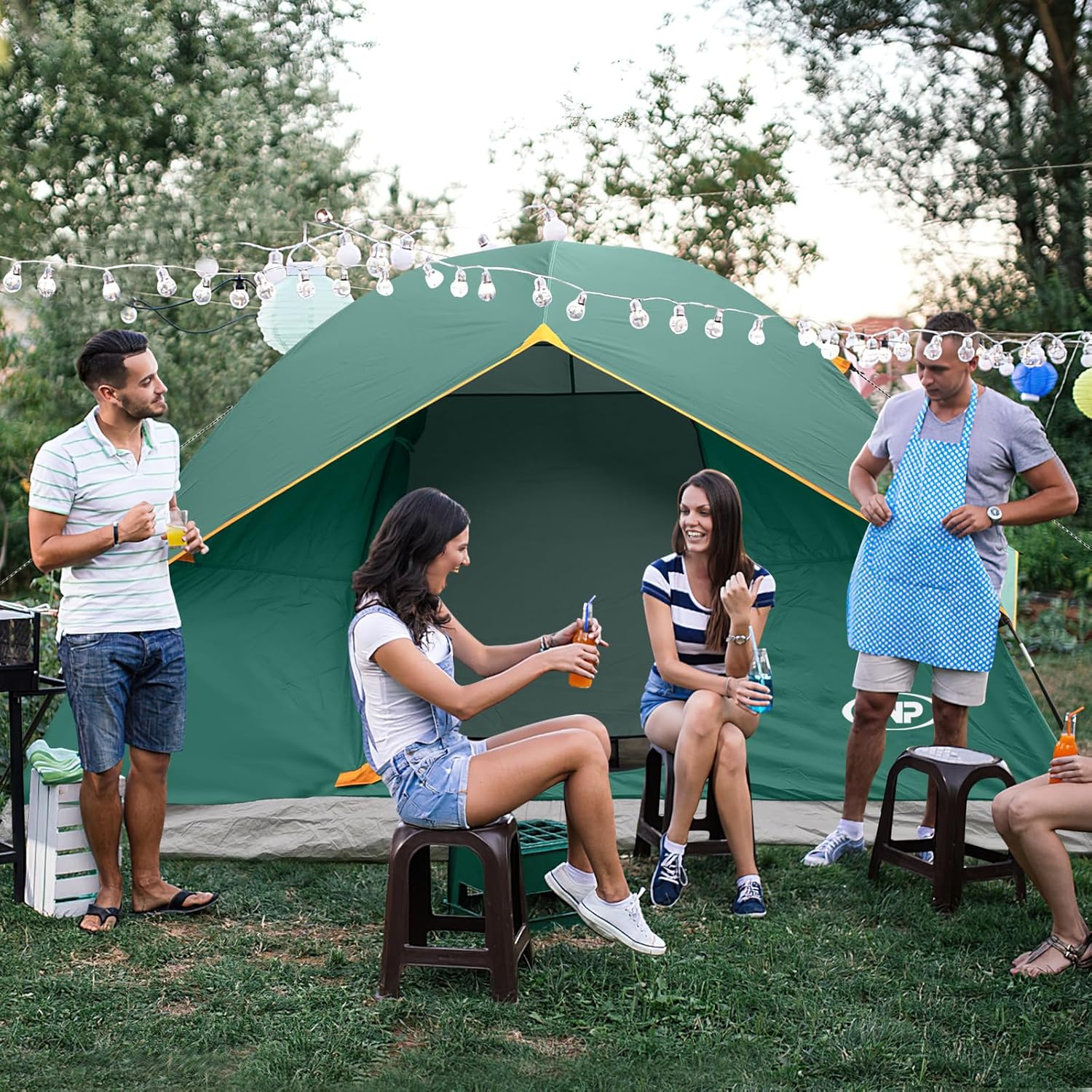 Tente de camping dôme 2/3/4/6 personnes, portable, pour l'extérieur et la randonnée, plage