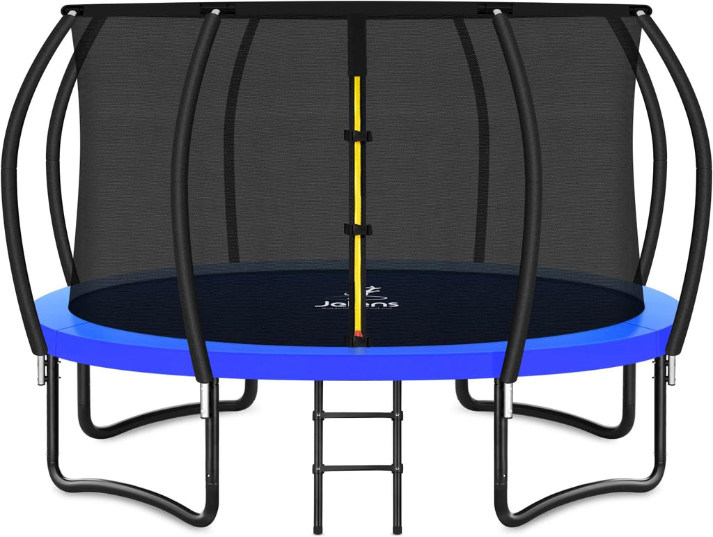 Trampoline Trampoline de loisirs avec filet de clôture et échelle, trampoline d'extérieur antirouille pour enfants et adultes