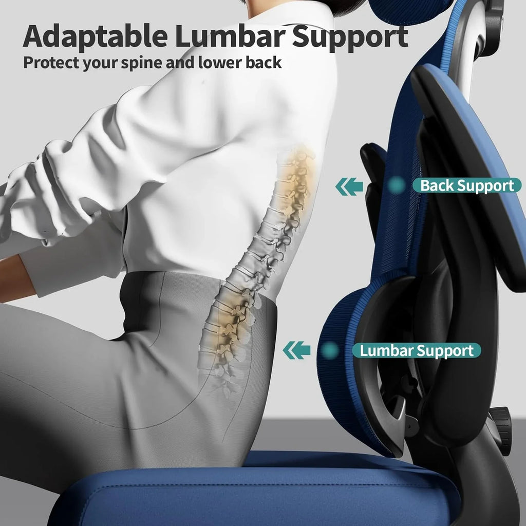 Chaise de bureau ergonomique TRALT, 150 kg, chaise de jeu à domicile avec roulettes