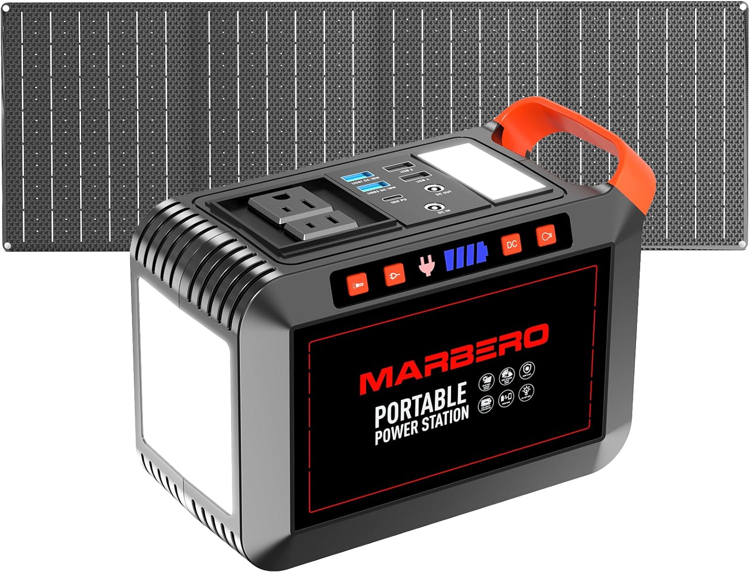 Centrale électrique portable 88 Wh, générateur solaire au lithium pour camping, charge rapide avec prise secteur, batterie externe de 120 W de pointe
