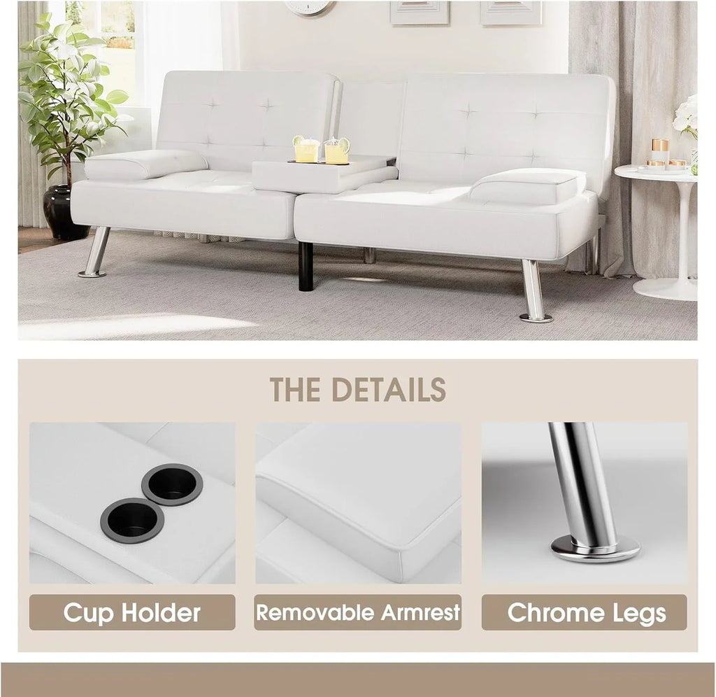 Canapé-lit futon Flamaker Ensemble futon pliant moderne Chaise longue convertible