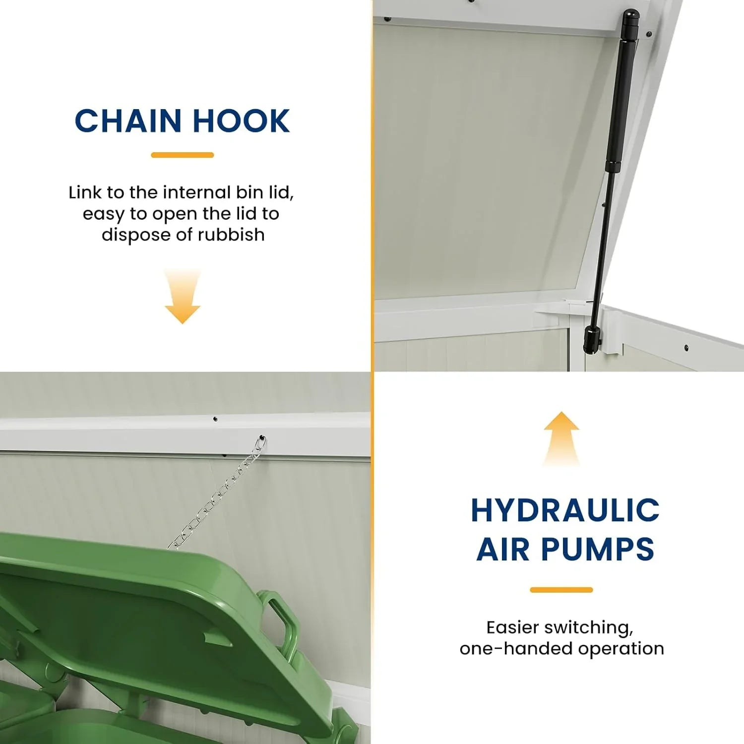 Abri de rangement extérieur horizontal Amopatio de 41 pieds cubes