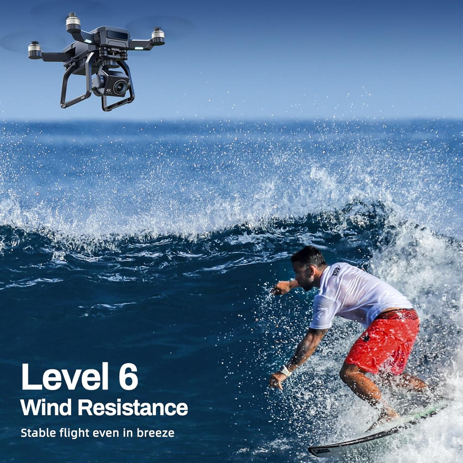 Drone de caméra spécifique pour adultes avec photographie aérienne 4K UHD, cardan 3 axes et contrôle à 10 000 pieds