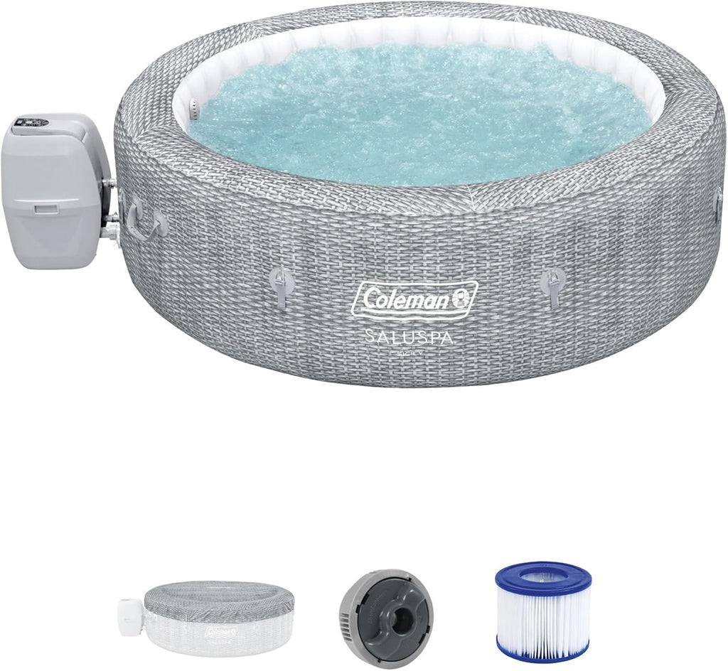 Spa gonflable rond portable d'extérieur SaluSpa Sicily AirJet pour 7 personnes