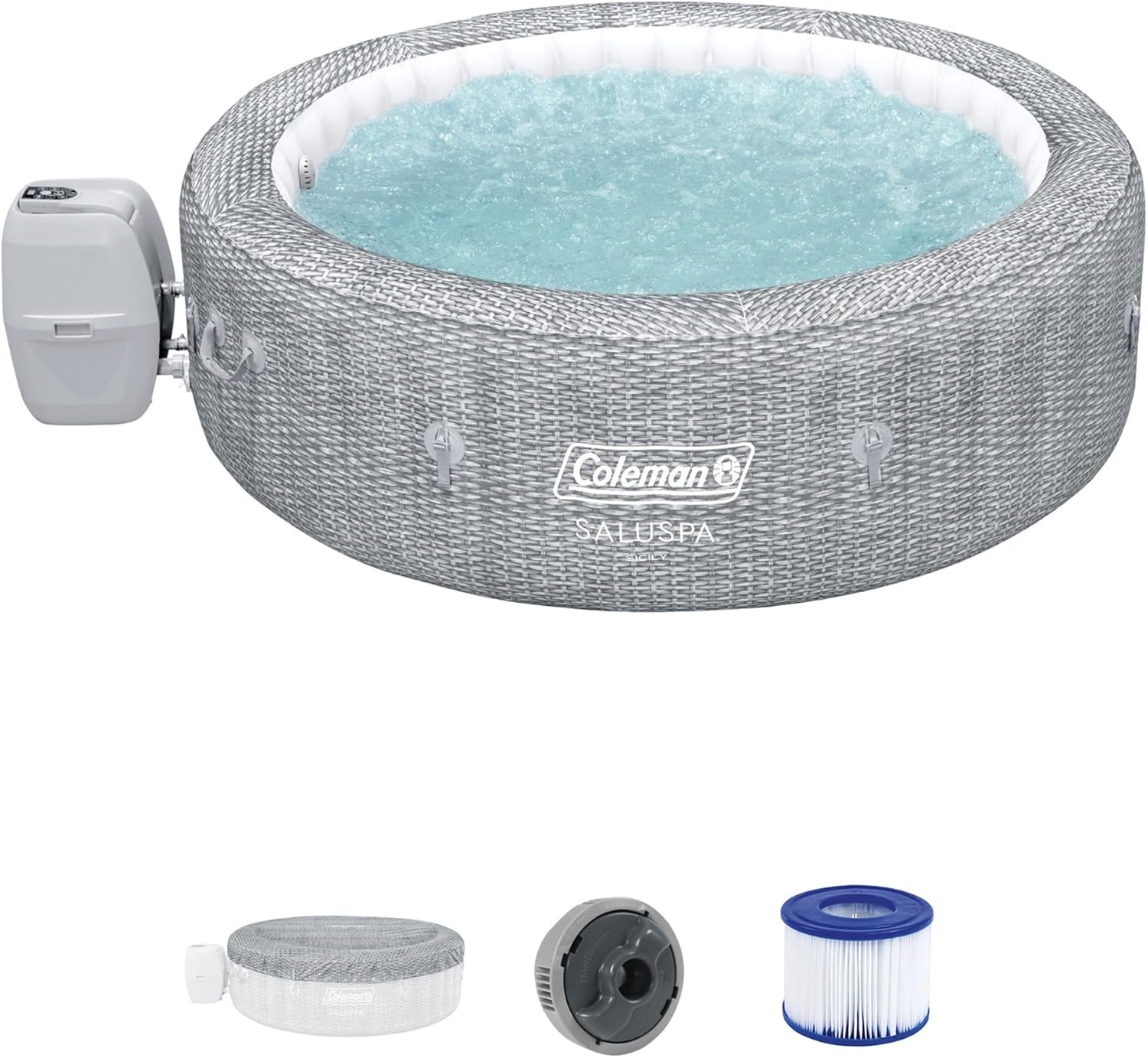 Spa gonflable rond portable d'extérieur SaluSpa Sicily AirJet pour 7 personnes