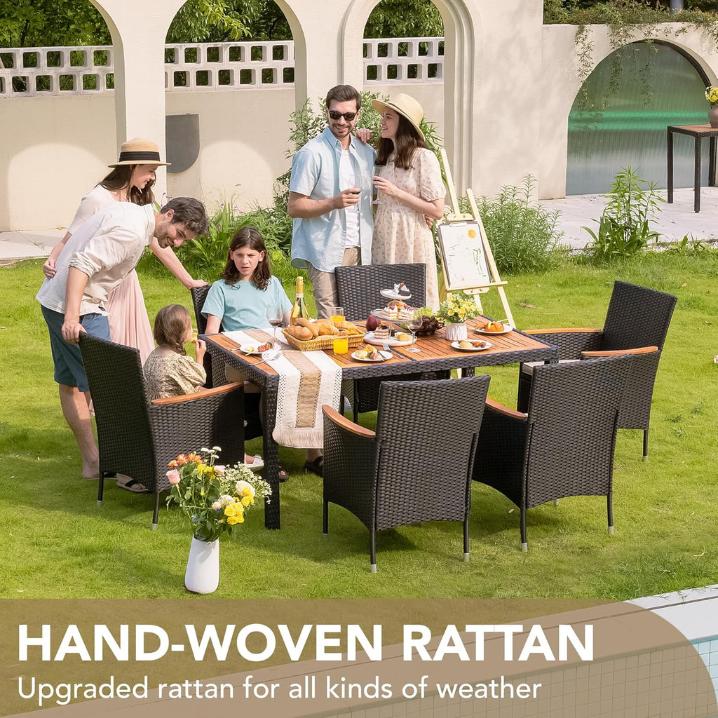 Ensemble de meubles de salle à manger Devoko 7 pièces, ensemble de salon de patio,