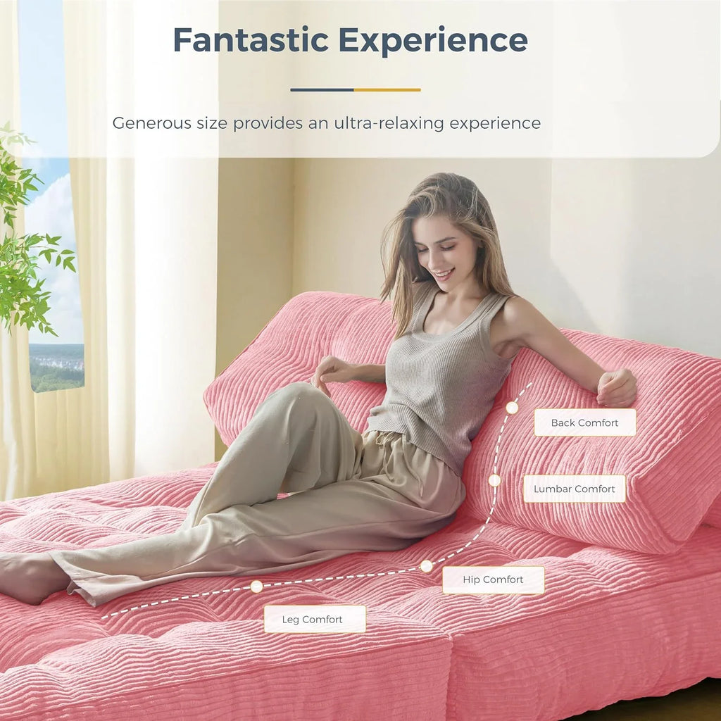 Canapé-lit pliant MAXYOYO, fauteuil convertible avec oreiller, matelas pliable avec support dorsal, fauteuil-lit pliant portable