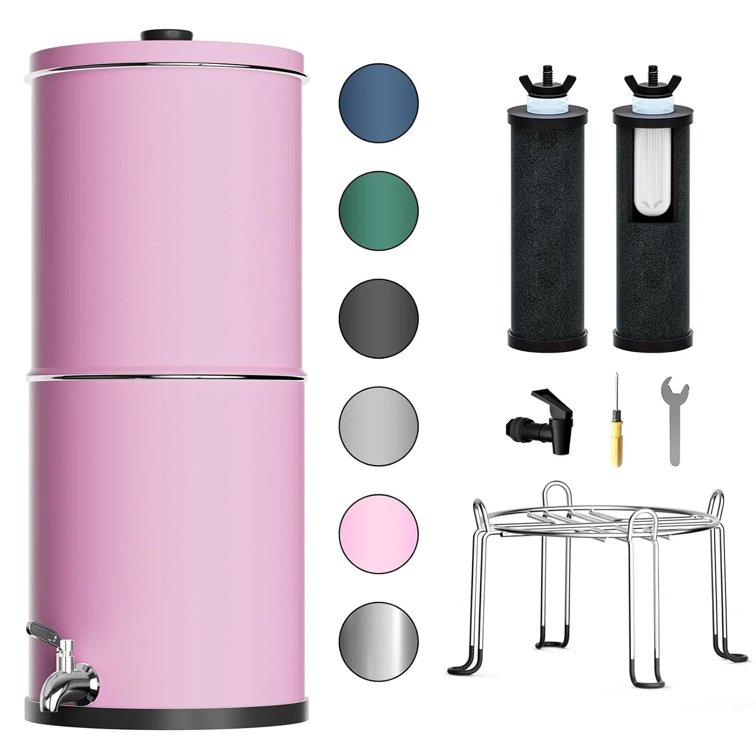 Système de filtration d'eau par gravité par ultrafiltration Purewell en trois étapes de 0,01 μm 304