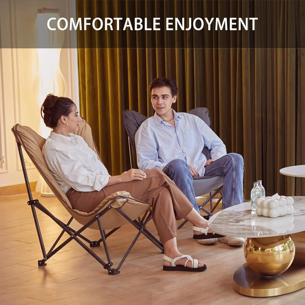 Chaise papillon, chaise de camping extra large, épaisse et confortable, chaise pliante portable, siège robuste de 400 lb