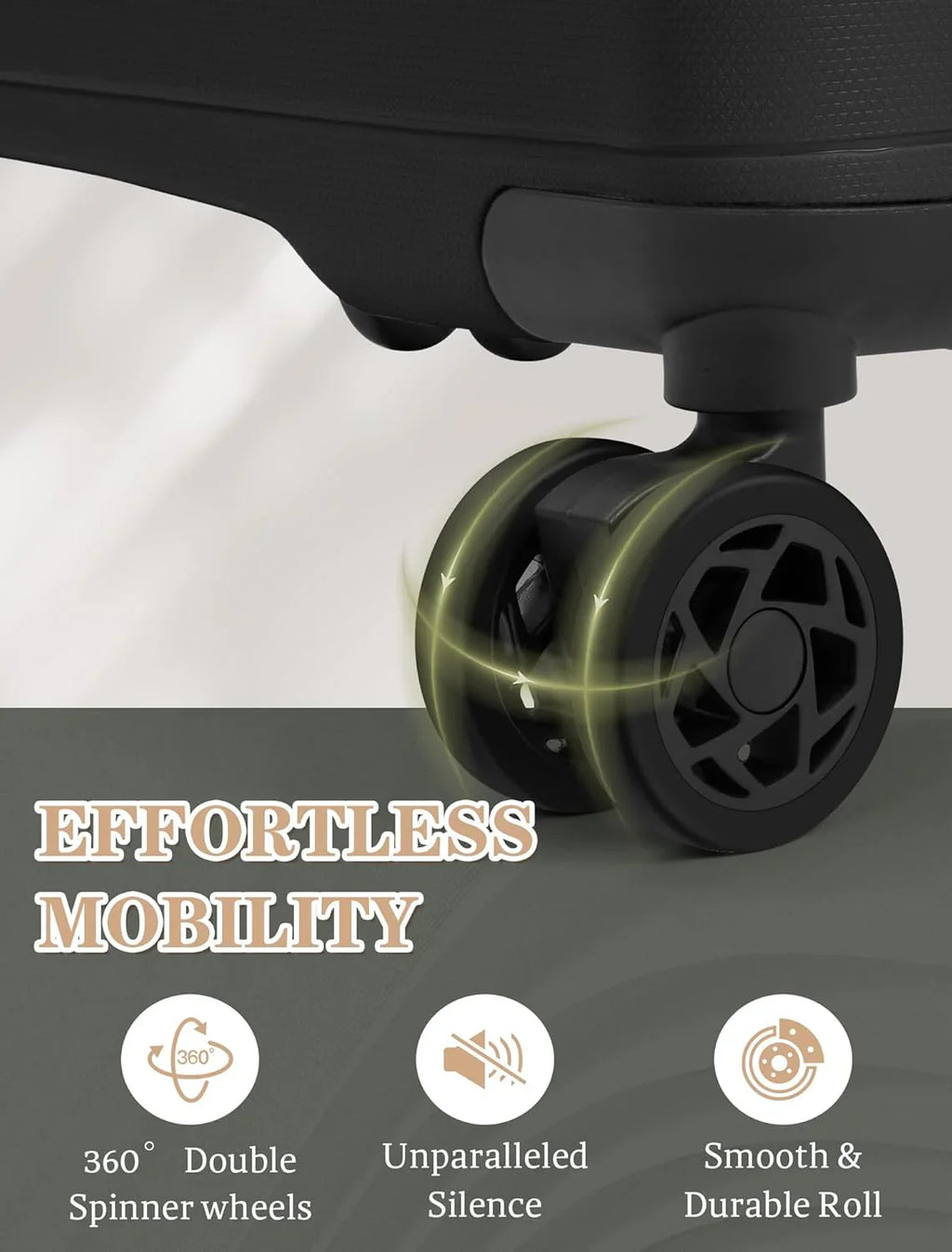 Ensemble de 5 bagages à roulettes, valise rigide en ABS avec roulettes pivotantes