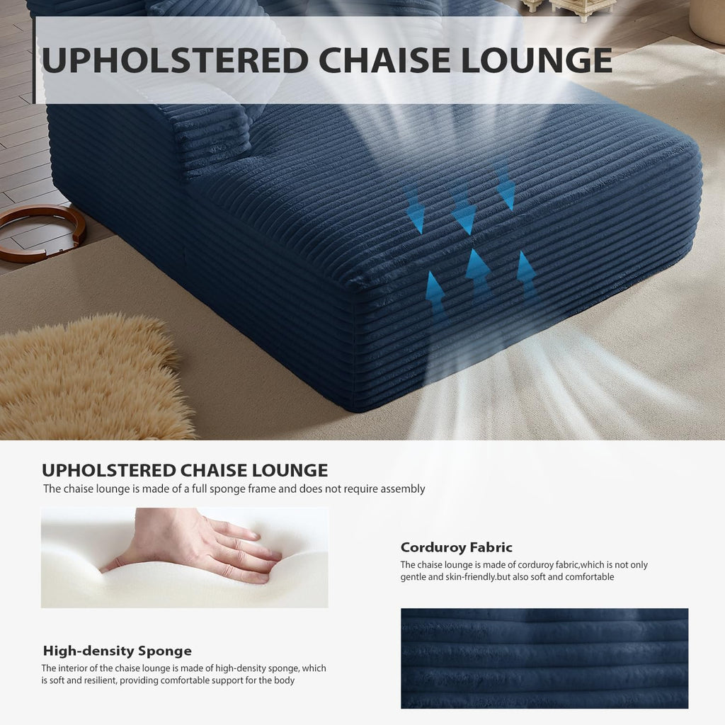 Fauteuil inclinable d'intérieur de 50 pouces, canapé-lit surdimensionné en velours côtelé, fauteuil de lecture à couchage profond, canapé nuage, canapé de salon