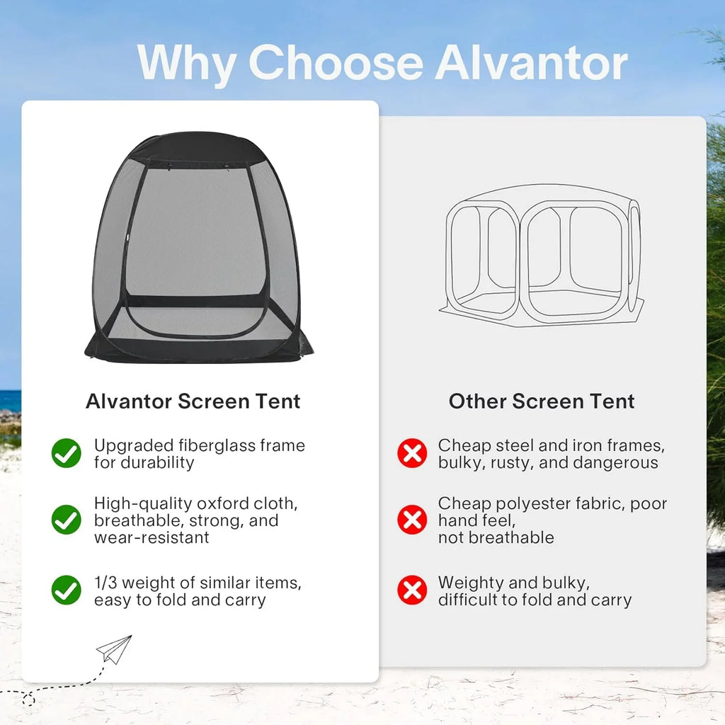 Gazebo à écran, peut accueillir 6 à 10 à 15 personnes Tente à baldaquin de style igloo avec moustiquaire sur les côtés Parfait pour le jardin, la terrasse, l'arrière-cour