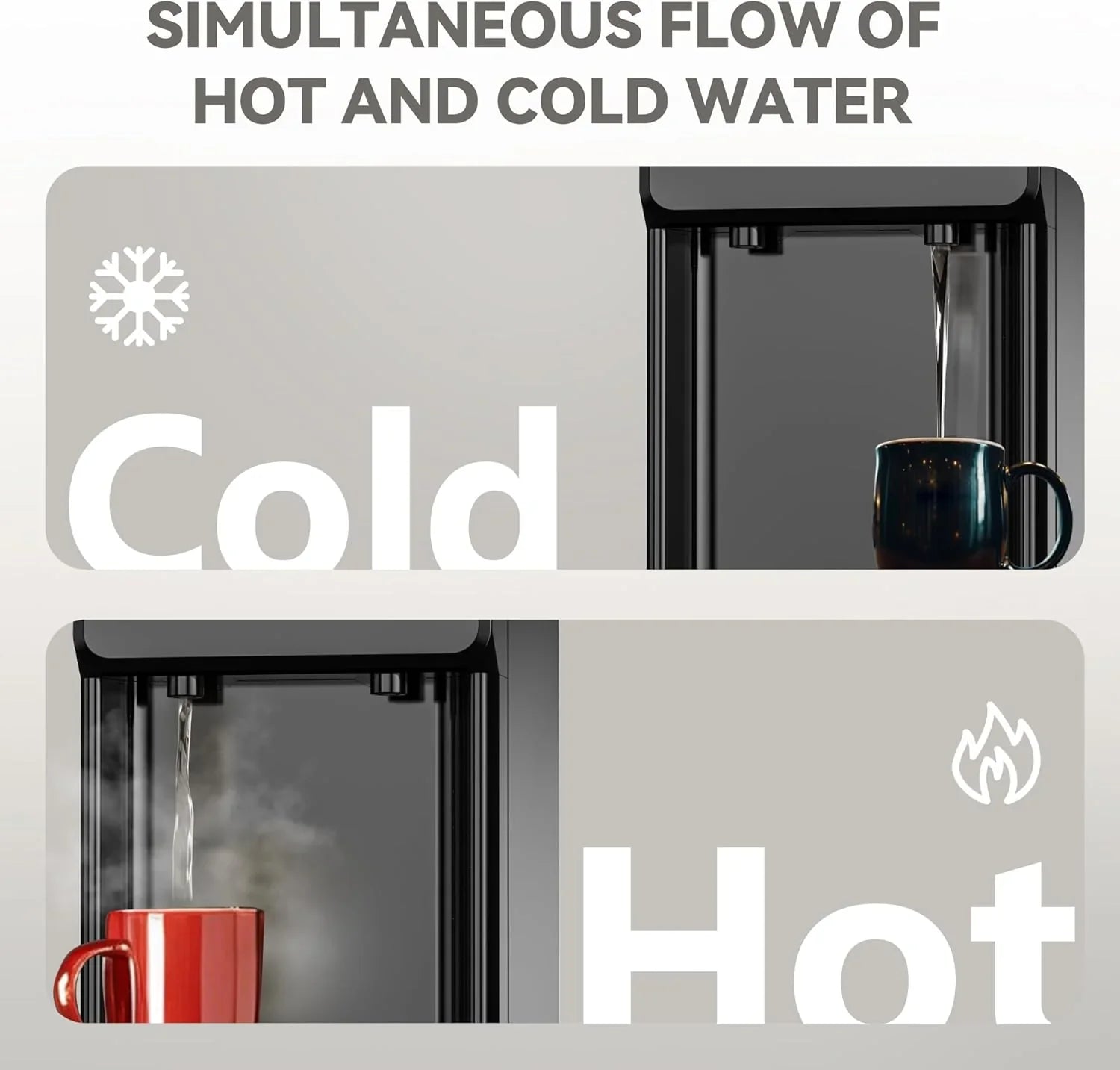 Distributeur d'eau froide et d'eau froide EUHOMY Verrouillage de sécurité Configuration eau froide