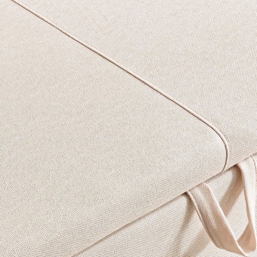 Tabouret de rangement moderne Furniliving, tabouret de bout de lit en bois massif Sherpa, tabouret rembourré tabouret d'intérieur