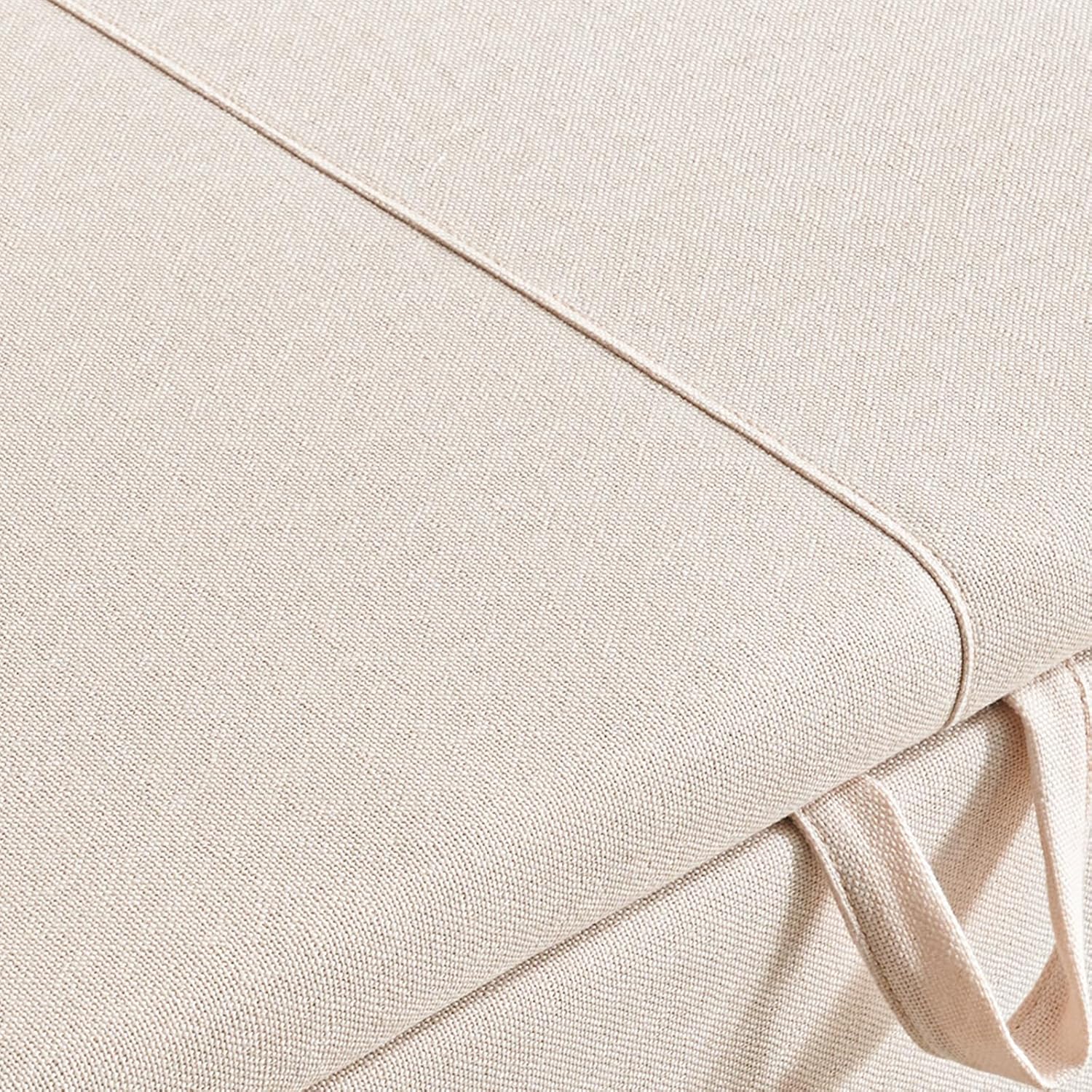 Tabouret de rangement moderne Furniliving, tabouret de bout de lit en bois massif Sherpa, tabouret rembourré tabouret d'intérieur