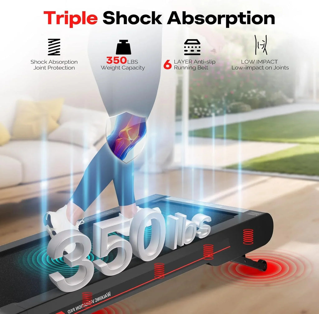 Tapis de course vibrant Sperax (avec application) 3 en 1 sous le bureau, tapis de course silencieux de 2,5 CV (avec télécommande), tapis de course portable pour la maison et le bureau