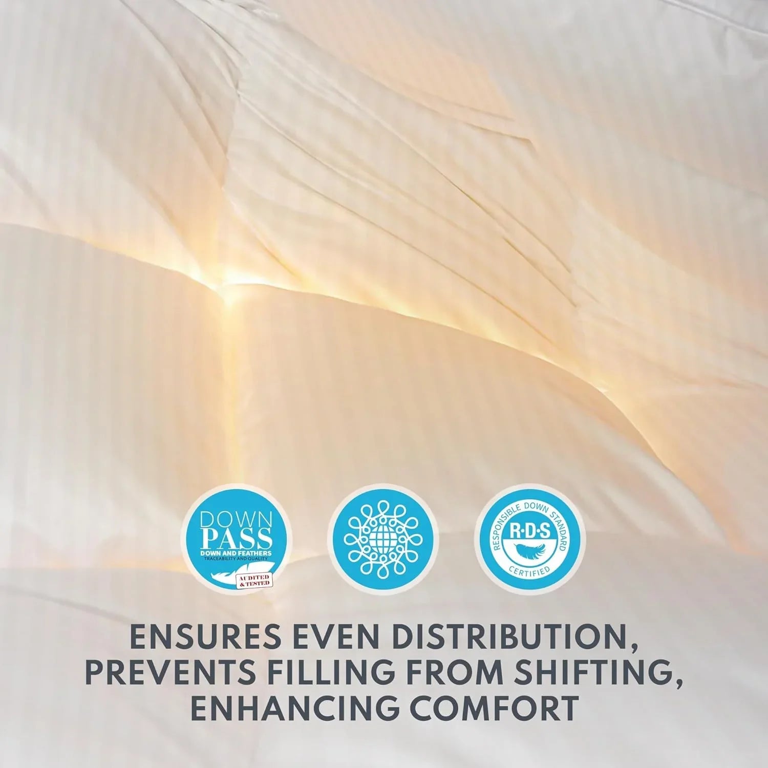 Couette King Size en duvet, moyennement chaude, indice de remplissage 750+, couette de qualité supérieure