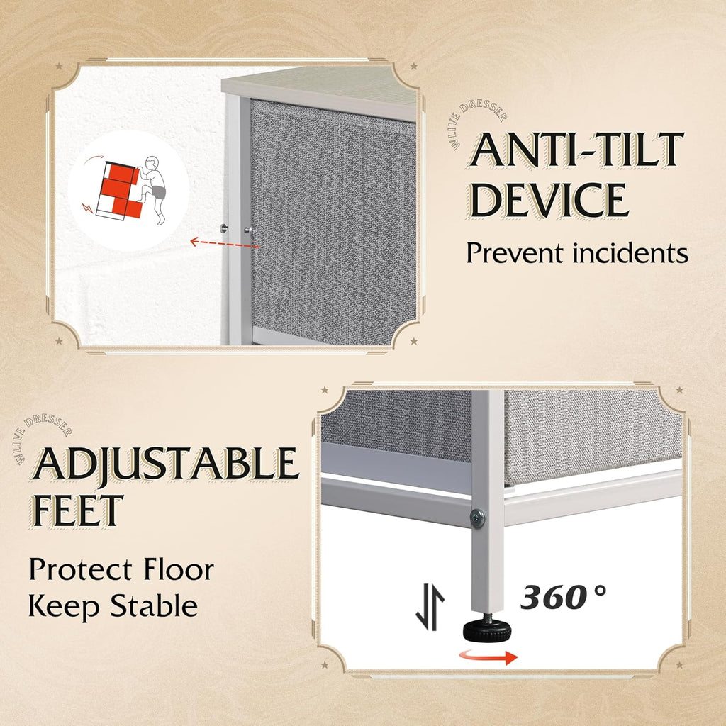 Unité de rangement avec 11 bacs en tissu, tiroirs de rangement avec cadre en acier, grande tour de rangement