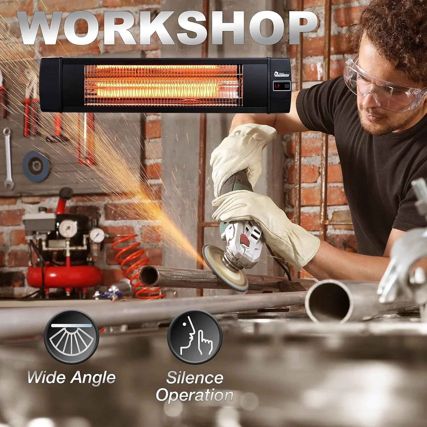 Chauffage de serre intelligent avec contrôle de température intégré et thermostat numérique