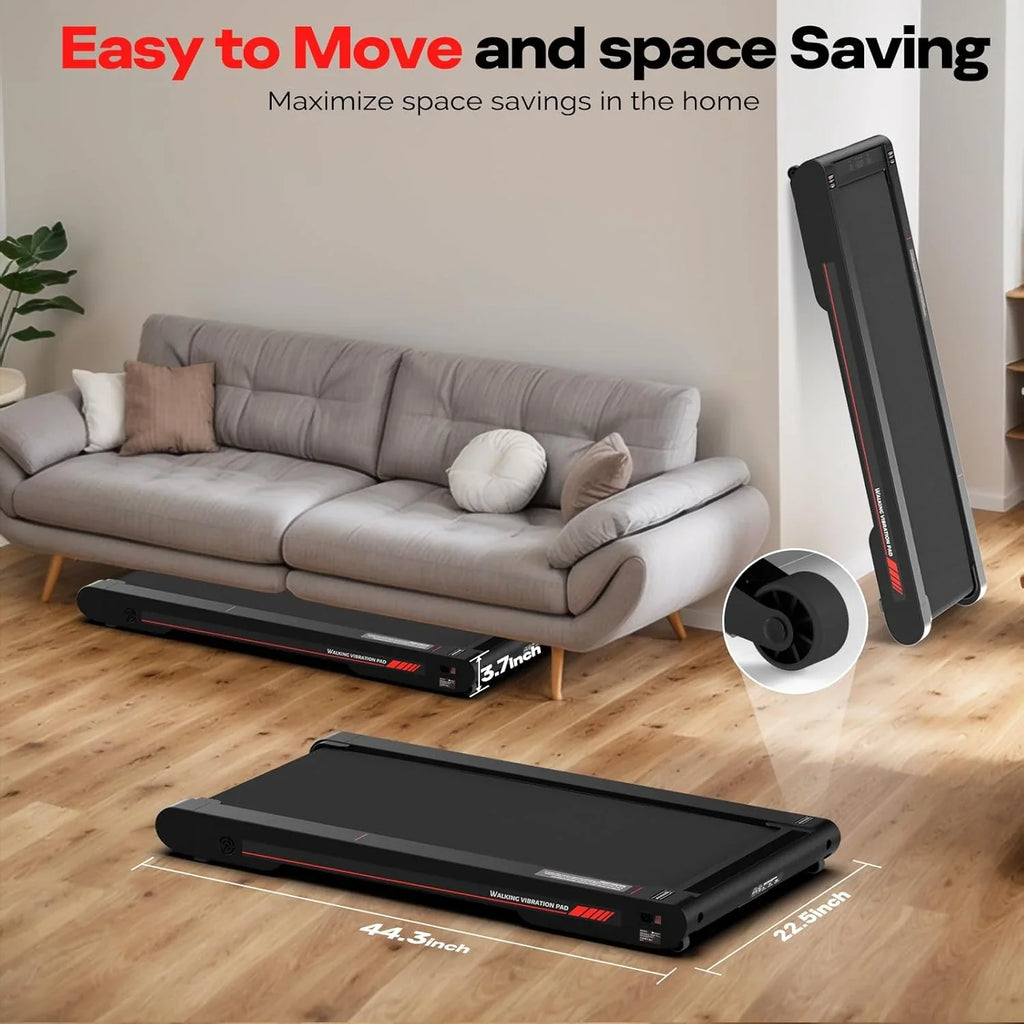 Tapis de course vibrant Sperax (avec application) 3 en 1 sous le bureau, tapis de course silencieux de 2,5 CV (avec télécommande), tapis de course portable pour la maison et le bureau