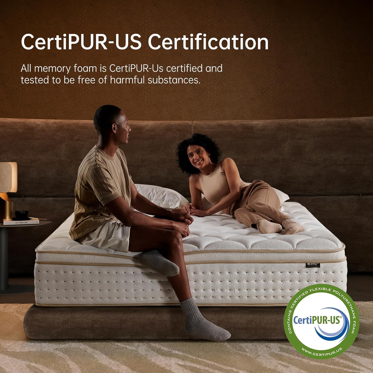 Matelas Queen de 12 pouces dans une boîte avec mousse à mémoire de forme pour un soutien lombaire supplémentaire