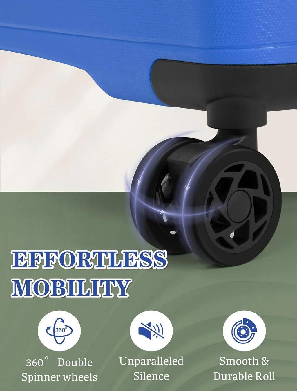 Ensemble de 5 bagages à roulettes, valise rigide en ABS avec roulettes pivotantes