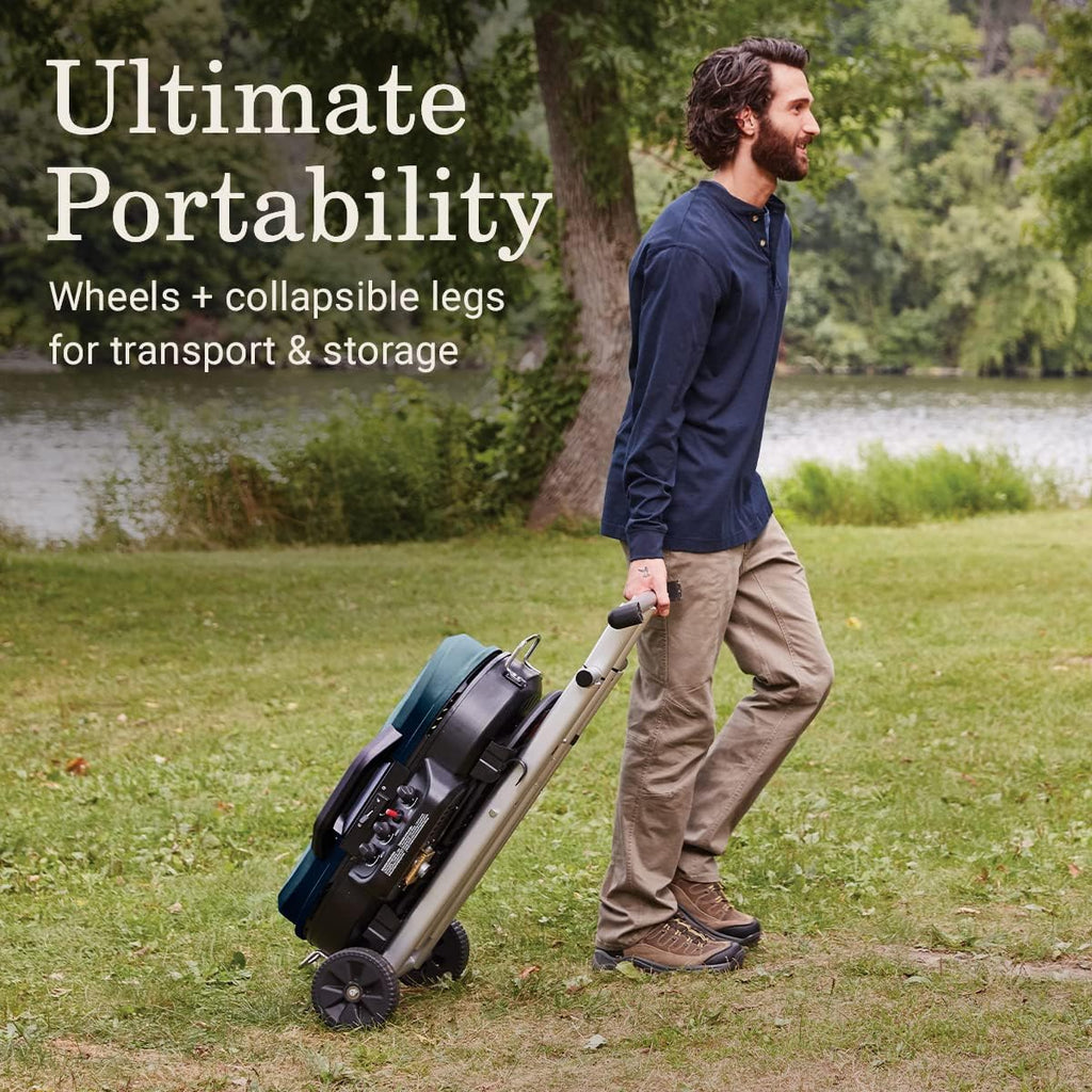 Barbecue vertical portatif au propane RoadTrip 285 avec 3 brûleurs réglables et allumage Instastart