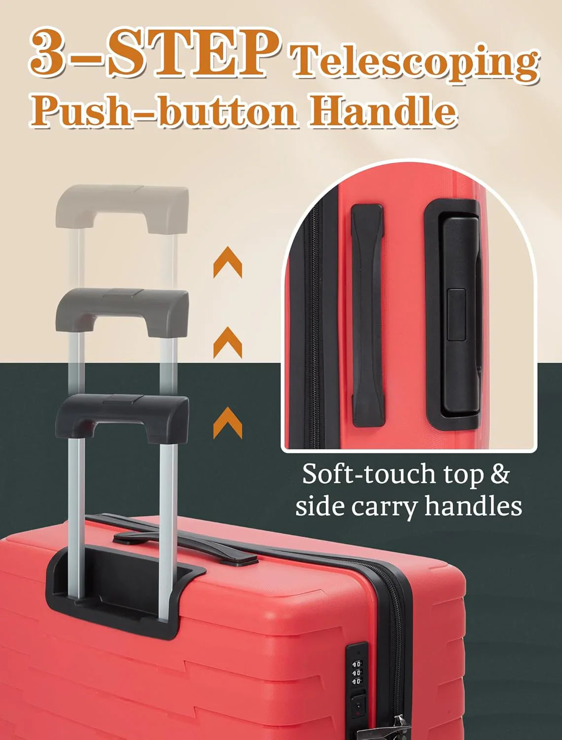 Ensemble de 5 bagages à roulettes, valise rigide en ABS avec roulettes pivotantes