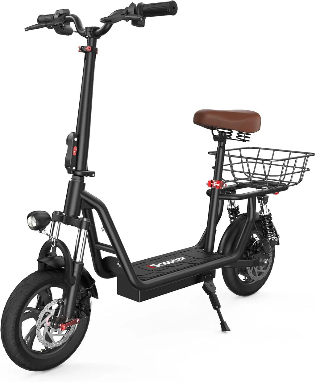 Trottinette électrique iScooter avec siège, autonomie de 60/34 km, vitesse de pointe de 45/39/25 km/h, double suspension avec panier