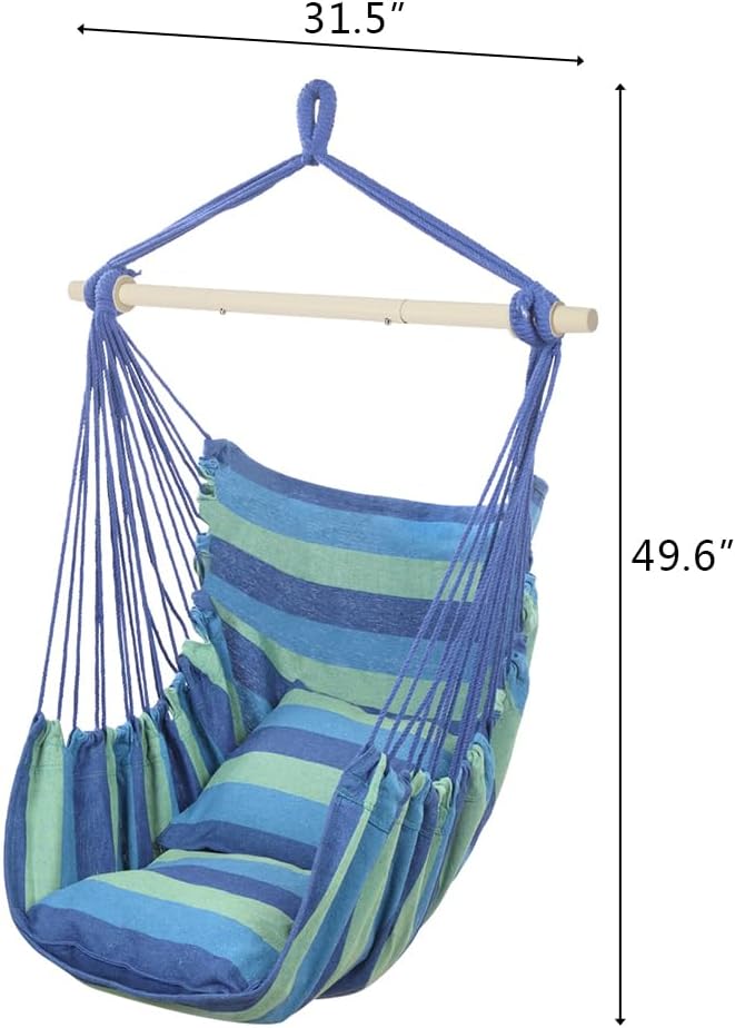 ONCLOUD Hamac Chaise Balançoire à Corde Suspendue, peut supporter jusqu'à 550 lb,