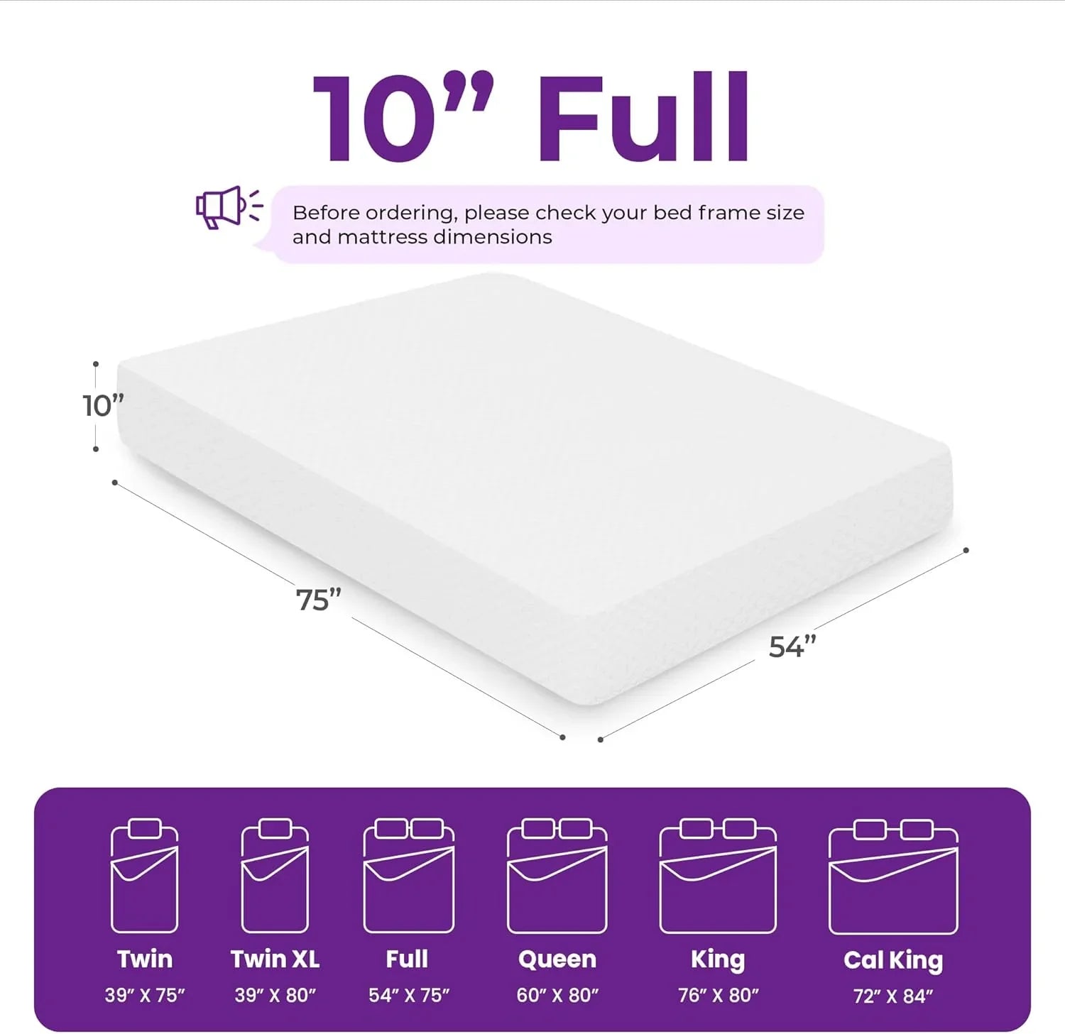 Matelas en mousse à mémoire de forme GAESTE de 8 pouces, entièrement rafraîchissant, matelas dans une boîte