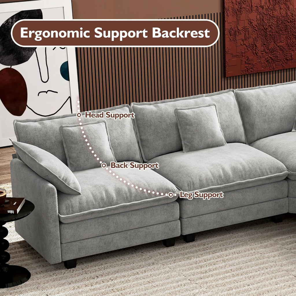 Canapé modulaire moderne en forme de U de 146 pouces d'ihanherry