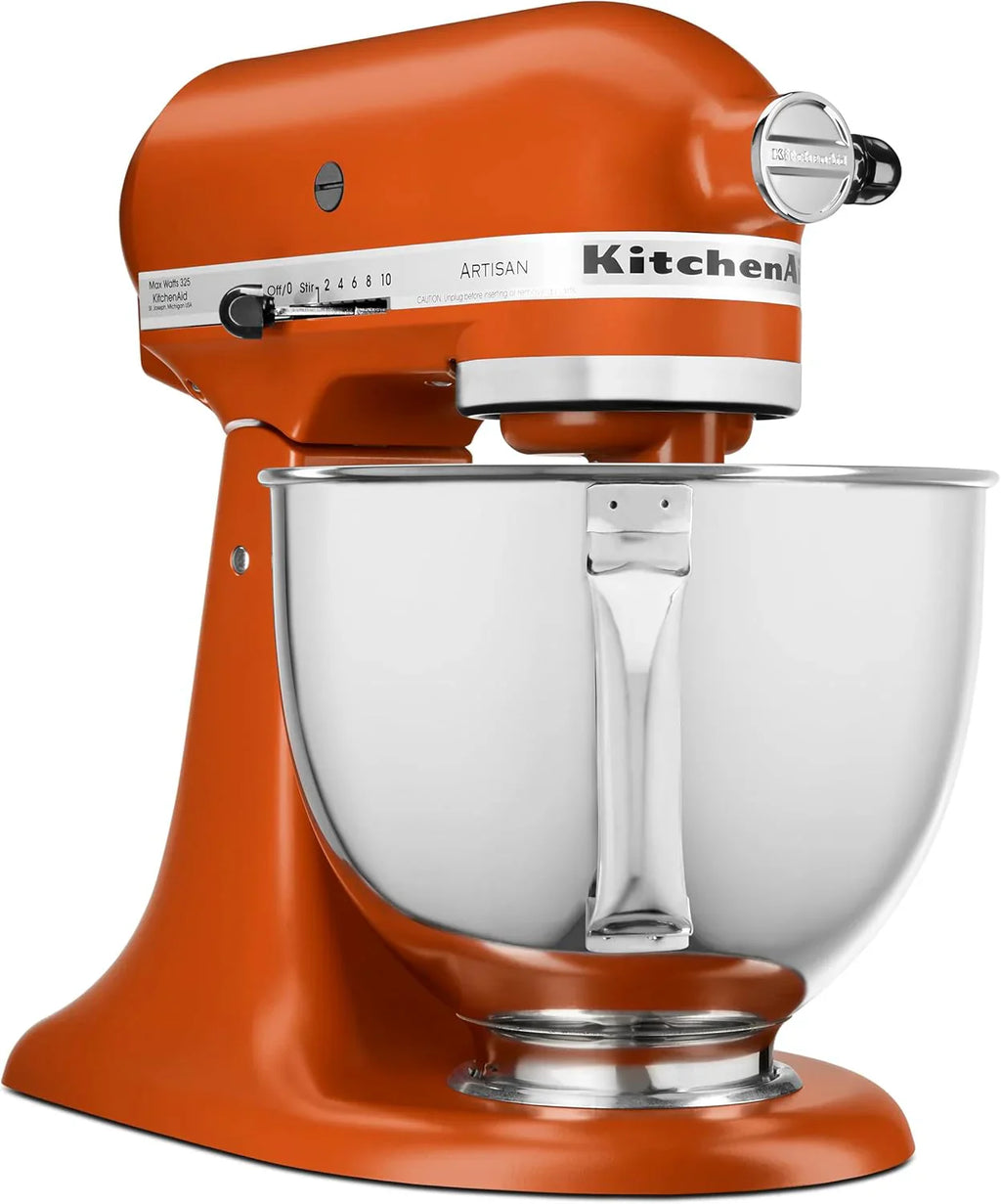 Batteur sur socle à tête inclinable KitchenAid Artisan de 5 pintes avec rabat verseur
