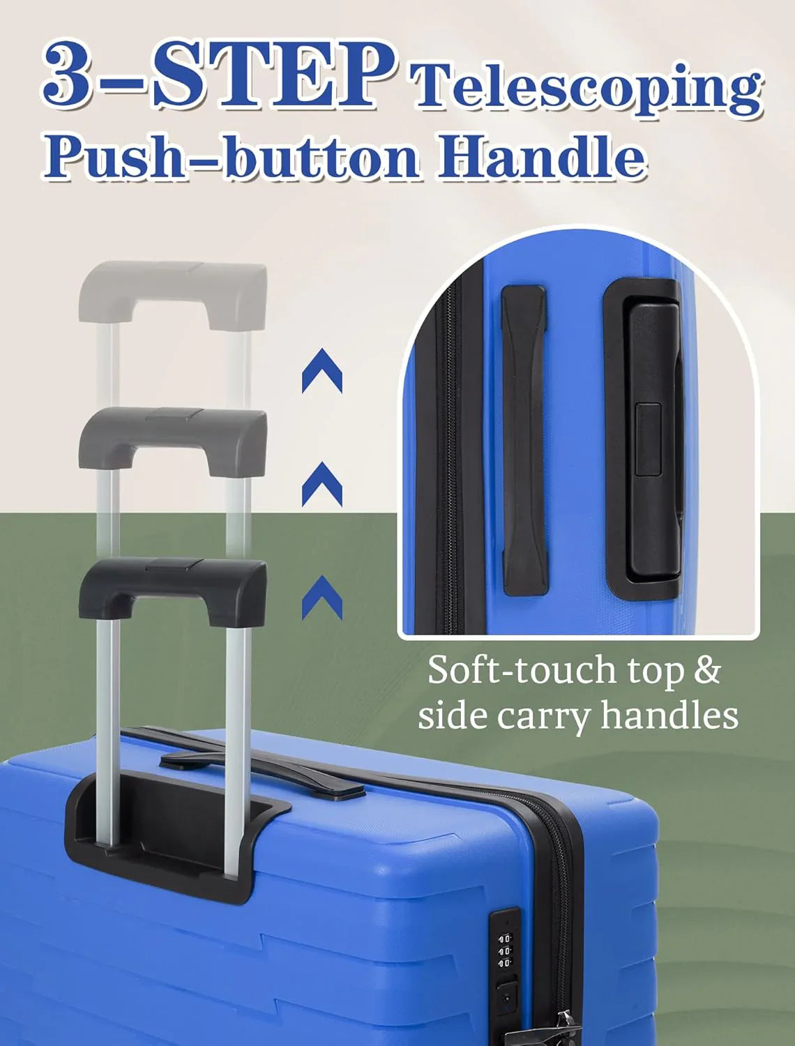 Ensemble de 5 bagages à roulettes, valise rigide en ABS avec roulettes pivotantes